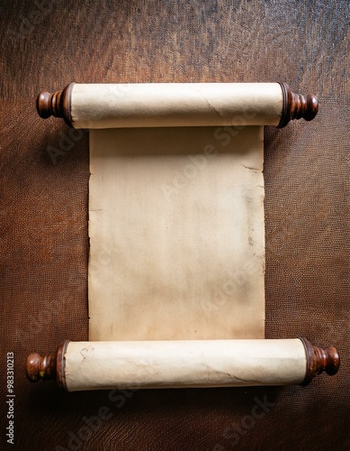 Obraz na płótnie old blank scroll paper w salonie