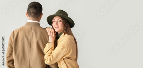 Fashionable young couple in...
