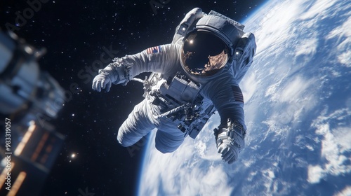 astronaut space flight spacesuit weightlessness