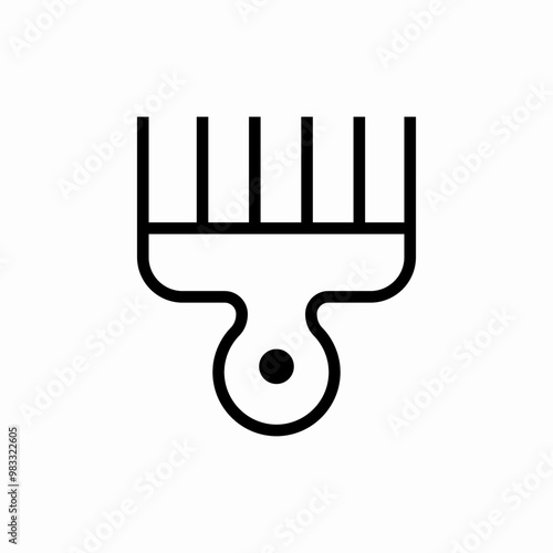 hair comb icon sign vector