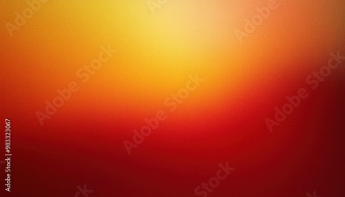 Abstract vintage grain textured design with a smooth red and yellow gradient transition background