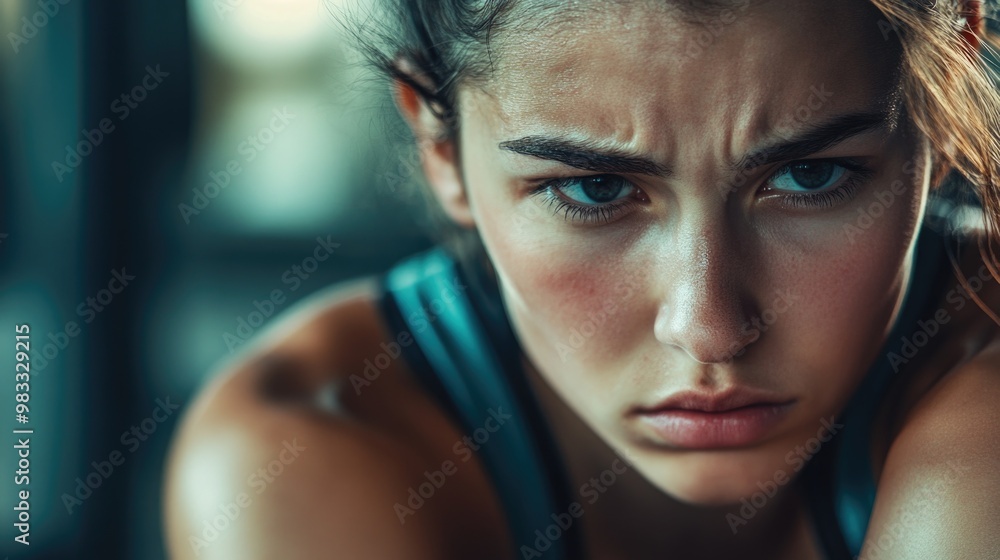 Intense Female Athlete