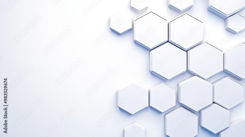 Modern White Hexagonal Background Design Modern White Hexagonal Background Design