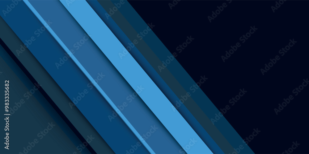 Fototapeta premium Blue vector background overlap blue layer on blue dark space background for text and message artwork design