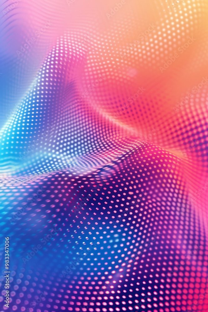 An Abstract Colorful Wave Pattern featuring Dots and Gradients, ideal for Modern Art and Design projects An Abstract Colorful Wave Pattern featuring Dots and Gradients, ideal for Modern Art and Design projects