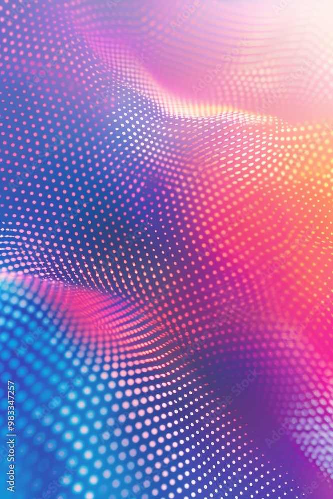 An Abstract Colorful Wave Pattern featuring Dots and Gradients, ideal for Modern Art and Design projects An Abstract Colorful Wave Pattern featuring Dots and Gradients, ideal for Modern Art and Design projects
