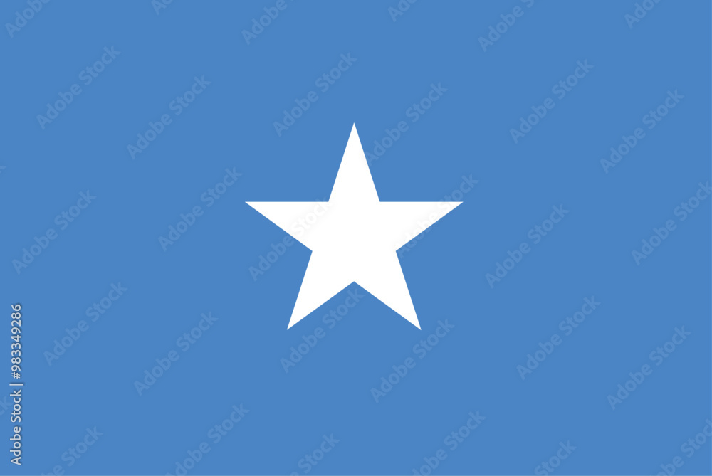 Somalia flag official and National in standard size, color and correct proportions for National Day of Somalia Independence Day 26th June, 1st July celebrations, vector illustration, isolated graphic Somalia flag official and National in standard size, color and correct proportions for National Day of Somalia Independence Day 26th June, 1st July celebrations, vector illustration, isolated graphic