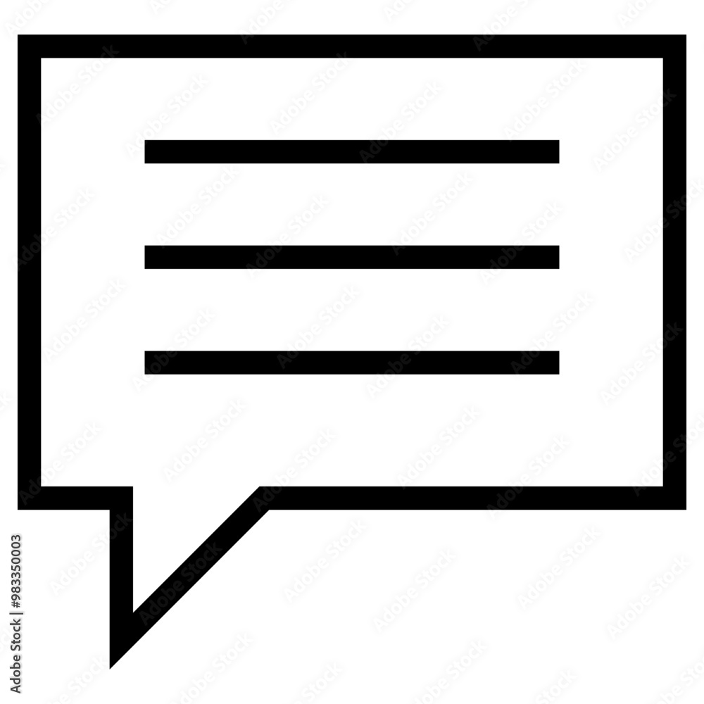 Message Line Icon Message Line Icon