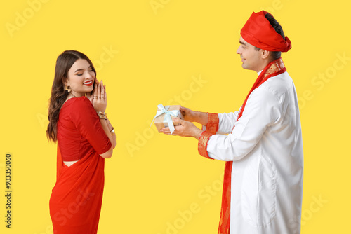 Beautiful Indian couple wit...
