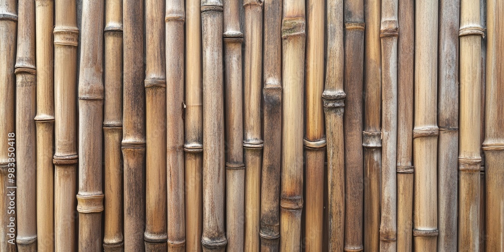 Fototapeta premium Natural Texture Wall Art - Bamboo Split Pattern