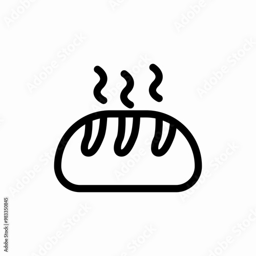 bread bakery icon sign vector