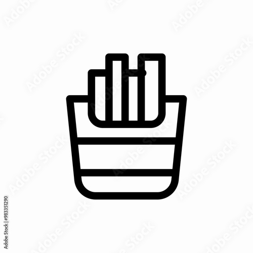 french fries icon sign vector