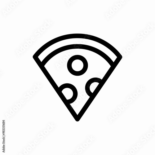 pizza slice icon sign vector