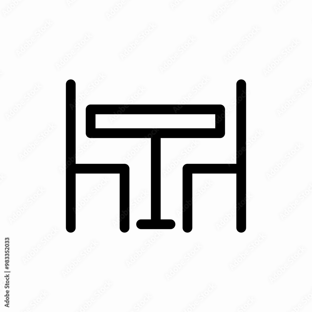 table and chairs icon sign vector table and chairs icon sign vector