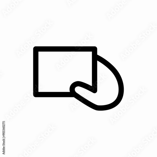 bank card hand icon sign vector