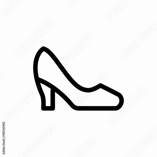 woman shoe hills icon sign vector