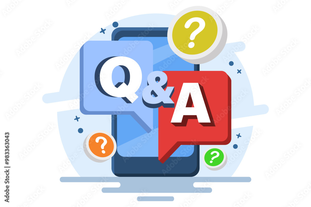 Question and Answer concept as a request for advice and support. questions and answers, Frequently Asked Questions, FAQ, QA. explanation of customer feedback and information Q A. vector illustration. Question and Answer concept as a request for advice and support. questions and answers, Frequently Asked Questions, FAQ, QA. explanation of customer feedback and information Q A. vector illustration.