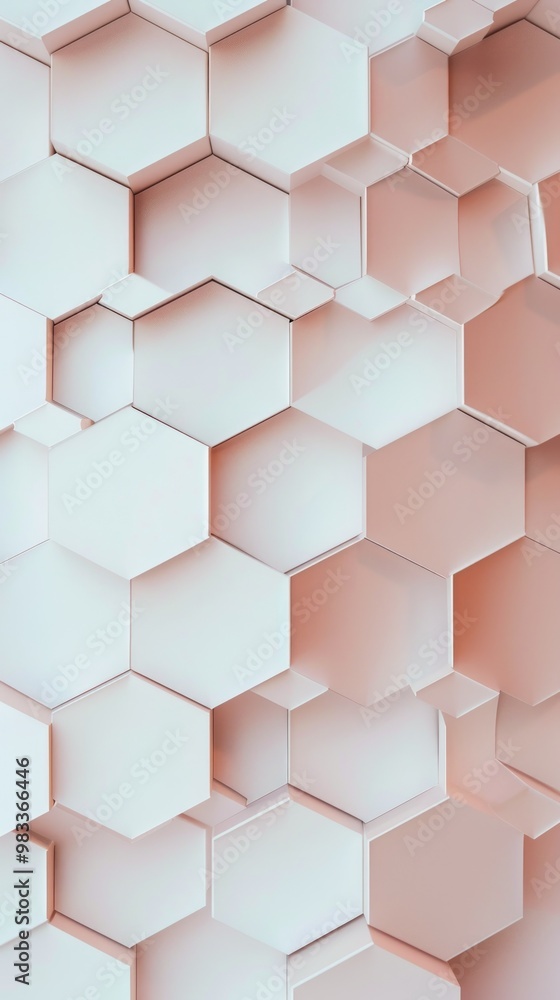 This artwork displays a captivating hexagonal pattern This artwork displays a captivating hexagonal pattern