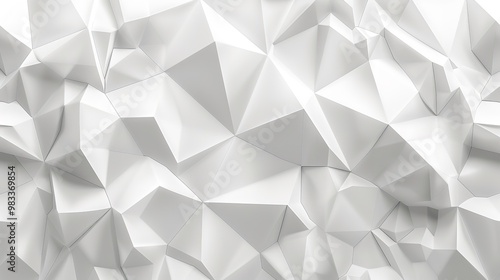 A 3D rendering of a white geometric pattern, with geometric shapes and lines.