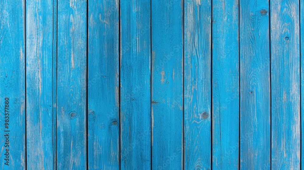 Naklejka premium Blue Wooden Plank Background Texture