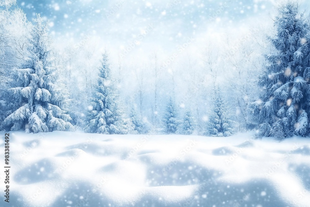 Winter background. Landscapes. Frozen winter forest with snow covered trees. outdoor Winter background. Landscapes. Frozen winter forest with snow covered trees. outdoor