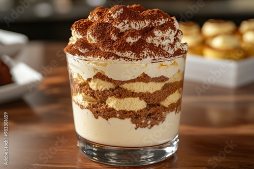 A Single Serving of Tiramisu in a Glass