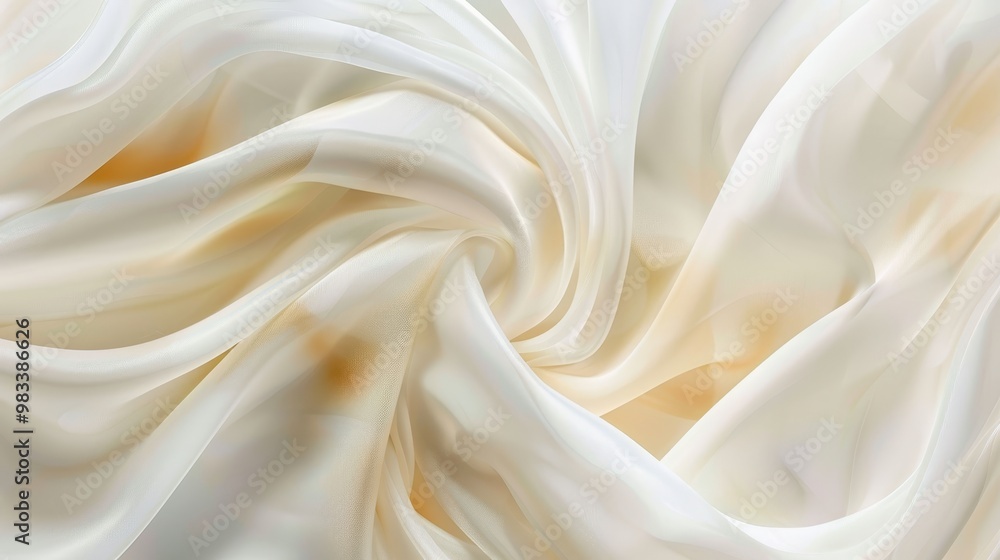 Abstract Background, Soft White Fabric in Gentle Waves, Ethereal and Muted Tones, Flowing Design Abstract Background, Soft White Fabric in Gentle Waves, Ethereal and Muted Tones, Flowing Design