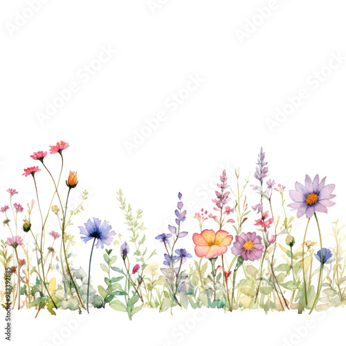 PNG Wildflower border outdoors pattern nature.