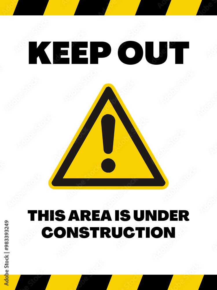 Yellow and Black Modern Keep Out Warning Sign Poster - 1 Yellow and Black Modern Keep Out Warning Sign Poster - 1