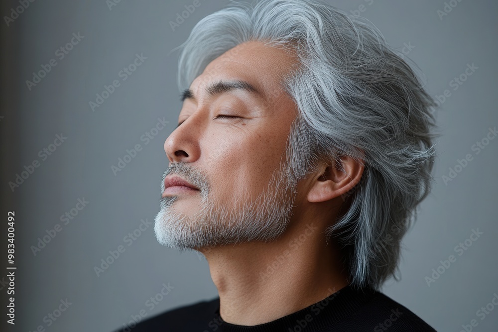 Fototapeta premium グレイヘアの男性