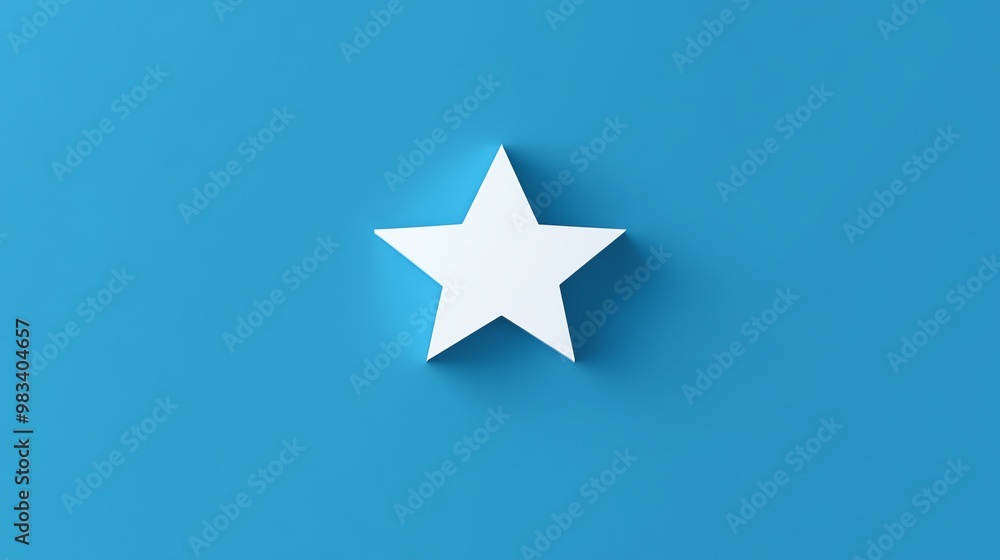 White star on a blue background. White star on a blue background.