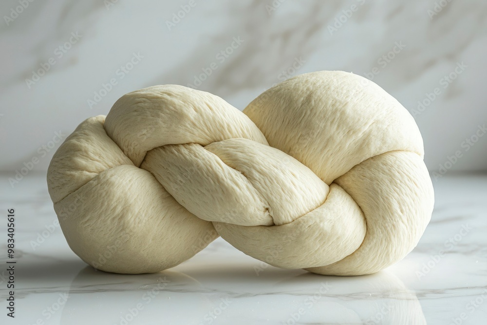 A Knotted Dough Ball Ready for Baking A Knotted Dough Ball Ready for Baking