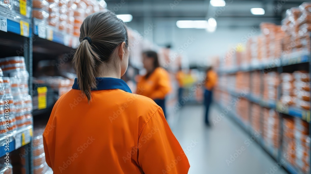 Retail workers restocking Black Friday sale items with urgency close up - Fast-paced retail environment - dynamic - Fusion - Stockroom backdrop Retail workers restocking Black Friday sale items with urgency close up - Fast-paced retail environment - dynamic - Fusion - Stockroom backdrop