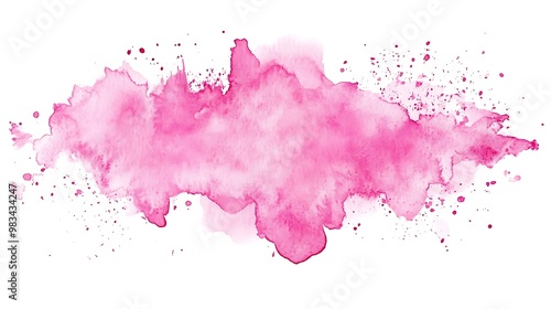 A soft pink watercolor splash with varying shades and textures.