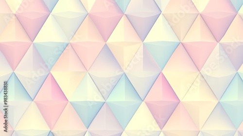 Abstract background with pastel colored triangles.