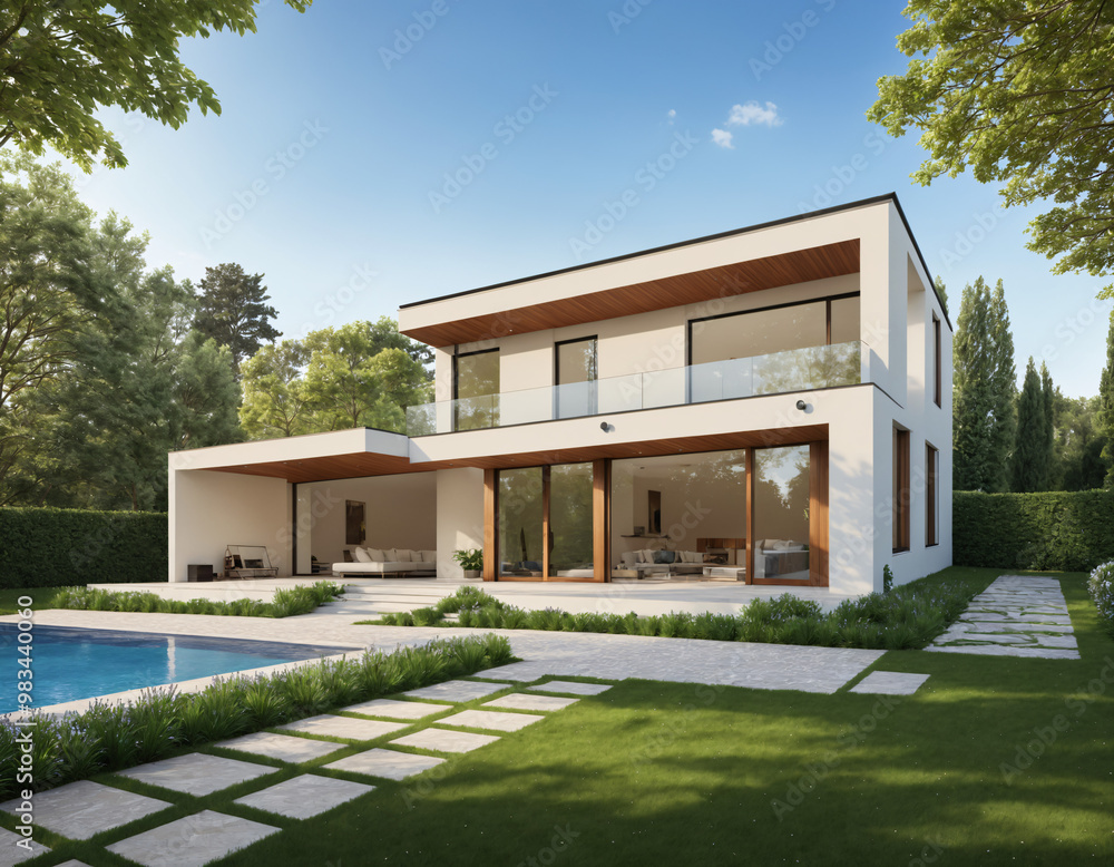 Modern Luxury Home with Pool and Garden Modern Luxury Home with Pool and Garden