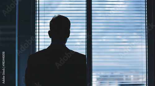 A scene depicting the act of resignation. There is a person sitting across from an authority figure, perhaps a boss