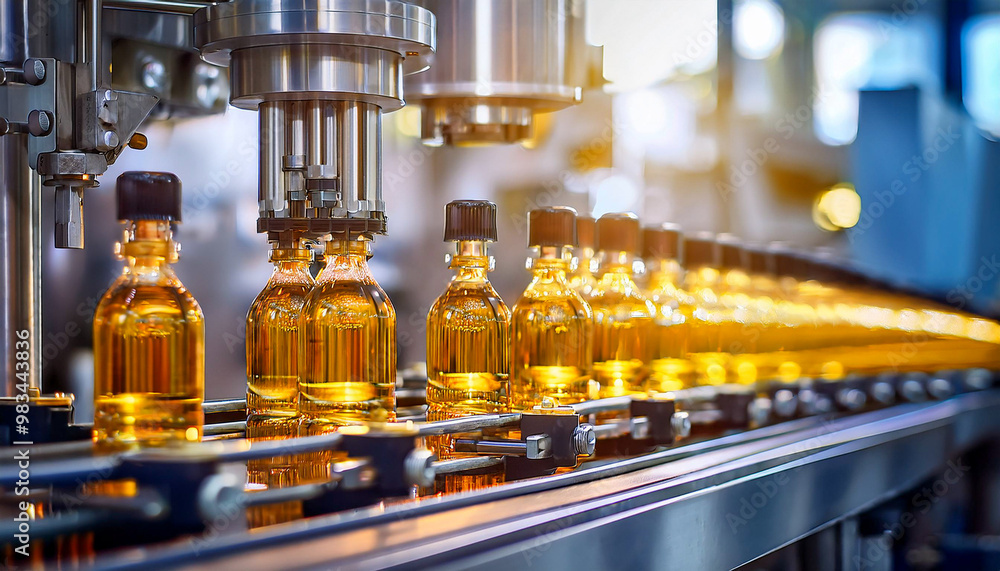 Manufacturing of gold yellow medicine bottles in a modern factory that is run automatically so as to maintain the cleanliness of the products produced. Manufacturing of gold yellow medicine bottles in a modern factory that is run automatically so as to maintain the cleanliness of the products produced.