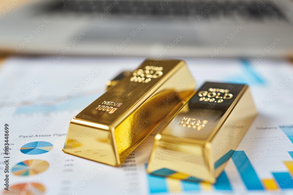 Gold bars stacked on chart based tools for regulatory compliance indicators for precise monitoring Gold bars stacked on chart based tools for regulatory compliance indicators for precise monitoring