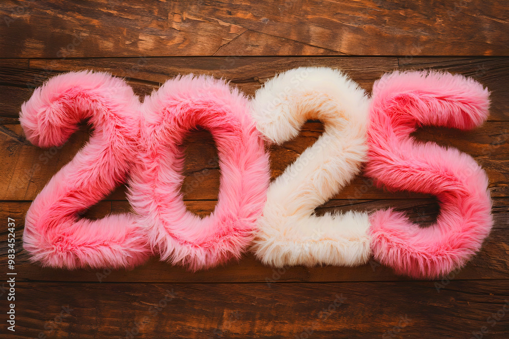 Adorable 2025 fur shape in pink. Adorable 2025 fur shape in pink.