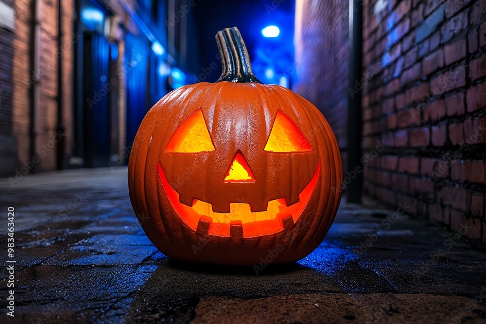 Obraz premium Halloween theme in travel takes tourists on paranormal investigations in famous haunted locations