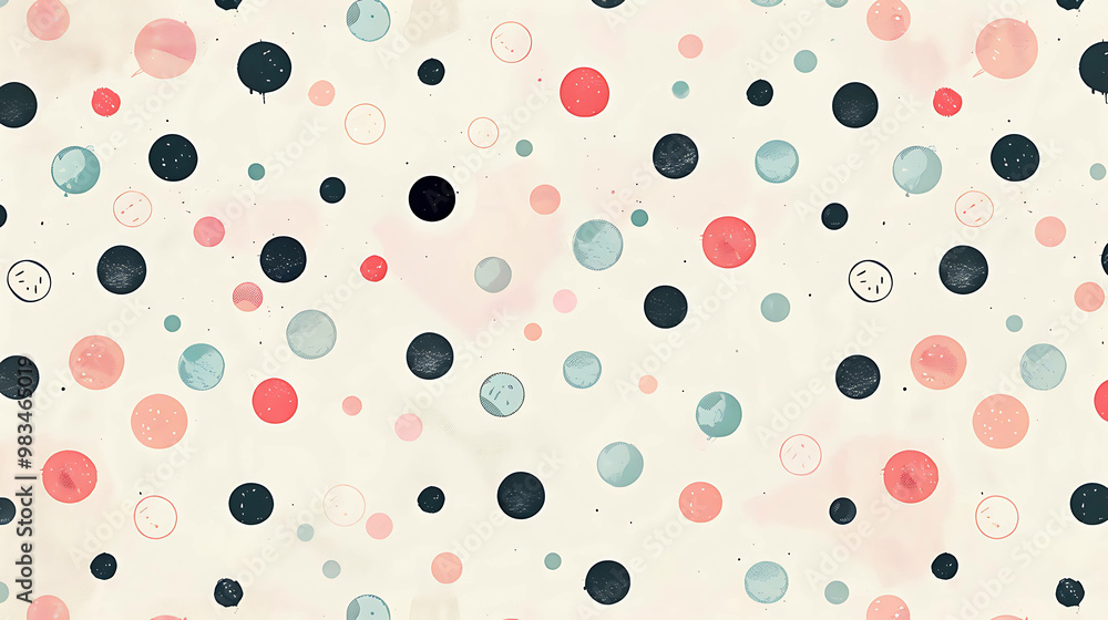 Abstract pattern with colorful polka dots. Abstract pattern with colorful polka dots.