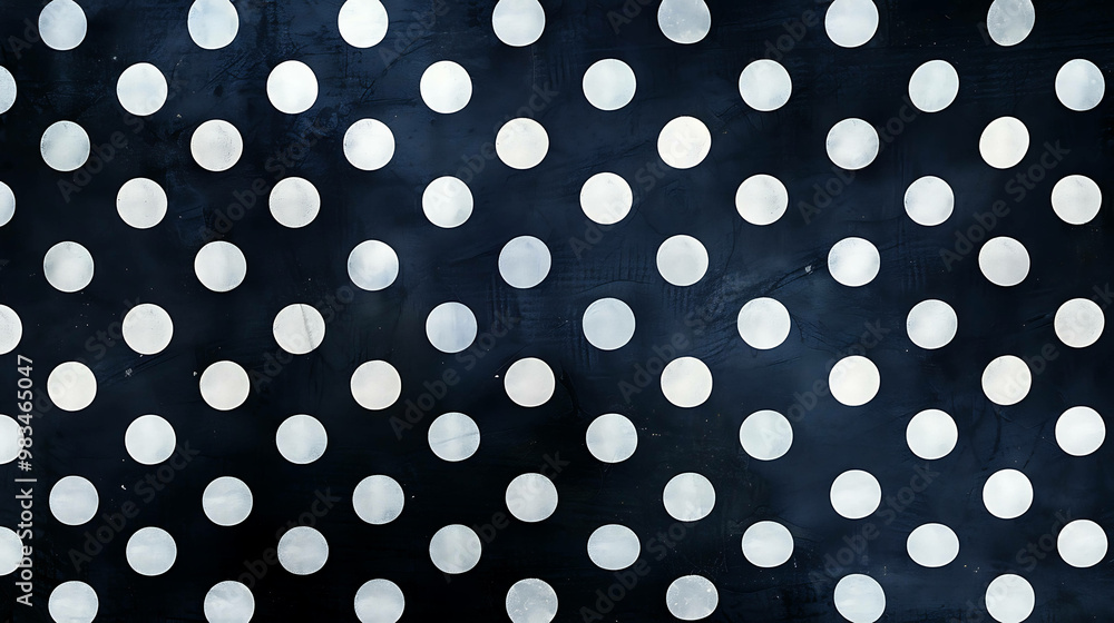 Polka dot pattern on a textured blue background. Polka dot pattern on a textured blue background.