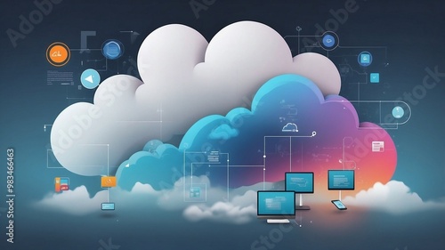 Cloud illustration representing how digital transformation is accelerating as businesses adopt cloud-based solutions to enhance agility and streamline operations