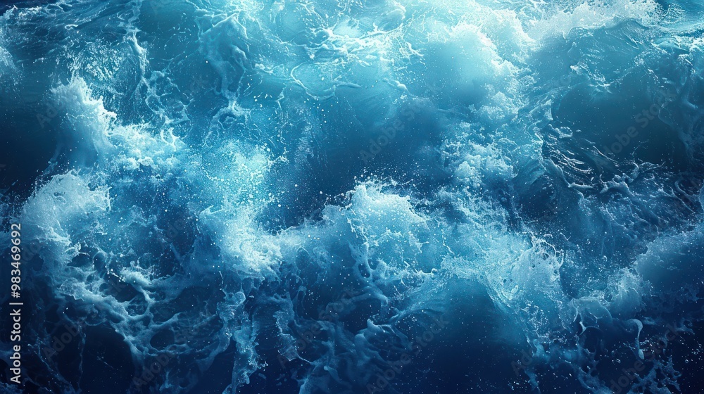 Abstract blue background featuring the sea surface viewed from below, with soft light filtering through the water. Ideal for ocean-themed designs, underwater scenes, and aquatic abstract visuals Abstract blue background featuring the sea surface viewed from below, with soft light filtering through the water. Ideal for ocean-themed designs, underwater scenes, and aquatic abstract visuals
