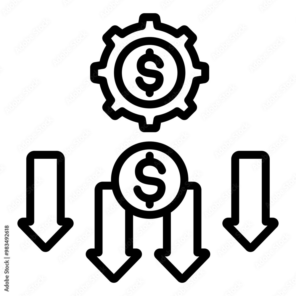 Reduce business risk icon with line style Reduce business risk icon with line style