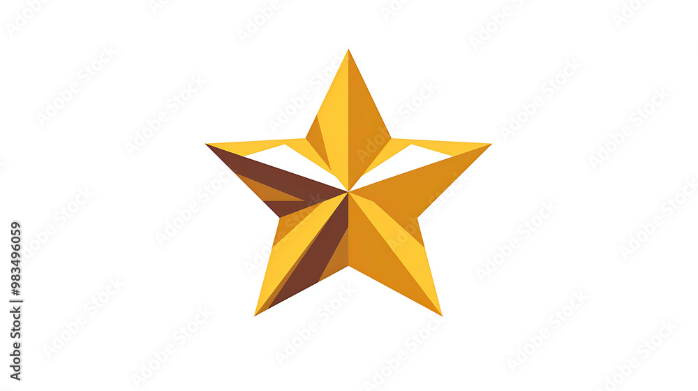 A single gold star with a white background. A single gold star with a white background.