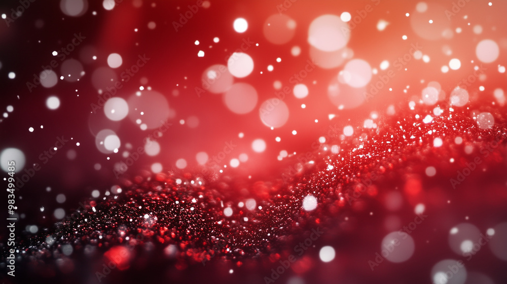 red bokeh with snowflakes background red bokeh with snowflakes background