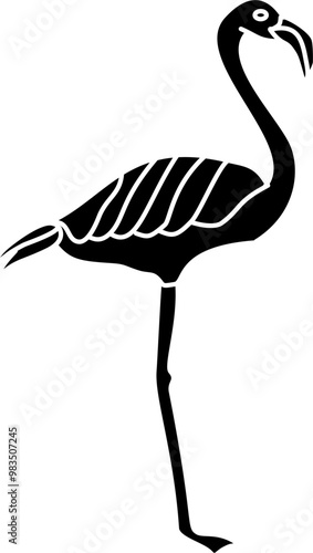 Flamingo bird illustration vector