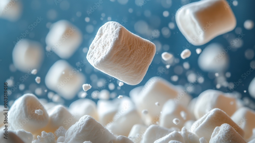 Light and Fluffy Marshmallows Suspended in Air Light and Fluffy Marshmallows Suspended in Air